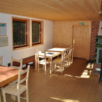 Blick in den Aufenthalsraum der Trekkinghütte Willy Ruh