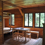 Innenansicht der Rotsteinhütte