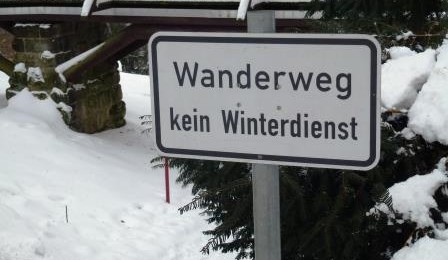 (Deutsch) Glatteiswarnung für alle Wanderwege - auch Basteibrücke betroffen!