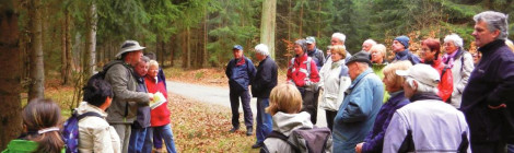 Nationalparkführer vor einer Gruppe