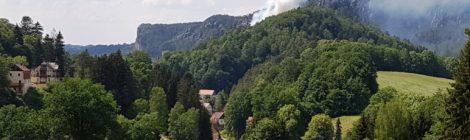 Waldbrand an der Bastei