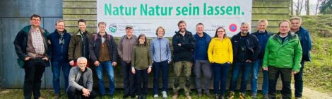 Die Leiter:innen der deutschen Nationalparke bei der Exkursion im Müritz-Nationalpark