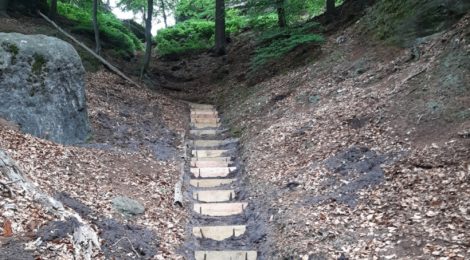 (Deutsch) Nationalparkverwaltung setzt weitere Steiganlagen an Wanderwegen instand
