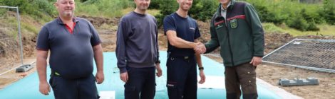 Erste mobile Löschwasserzisterne im Nationalpark Sächsische Schweiz in Betrieb genommen