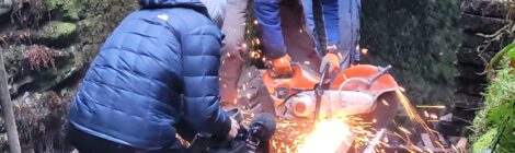 Foto Hp Mayr Die schweren Abbruch- und Transportarbeiten in den Schwedenlöchern konnte die Fachfirma planmäßig abschließen. Auch der Wideraufbau ist weit vorangeschritten, wurde aber jetzt durch Materialmangel gebremst.