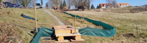 Damit jeder gut zum Ziel kommt: Für Spaziergänger und Wanderer haben die Ranger der Nationalparkwacht Schmilka einen Überstieg über den Amphibienschutzzaun in Ostrau gebaut. Foto: P. Hübner